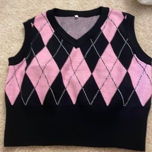 Pink and Black Vest